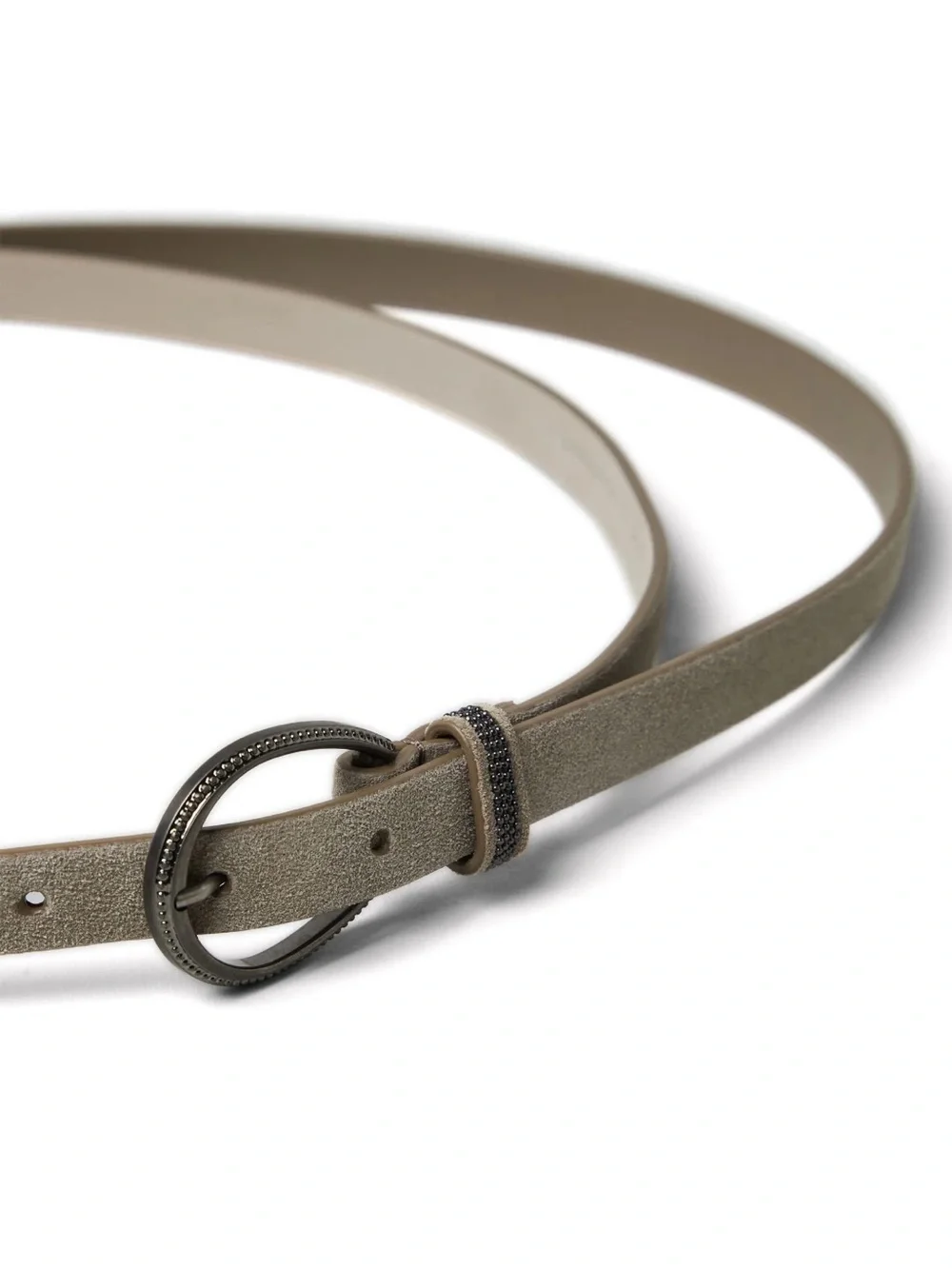BRUNELLO CUCINELLI Monili-detail suede belt ***NWT